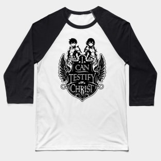 I Can Testify of Christ with Kiddos Baseball T-Shirt